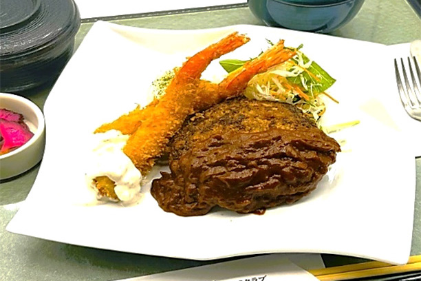 ハンバーグ＆海老フライ